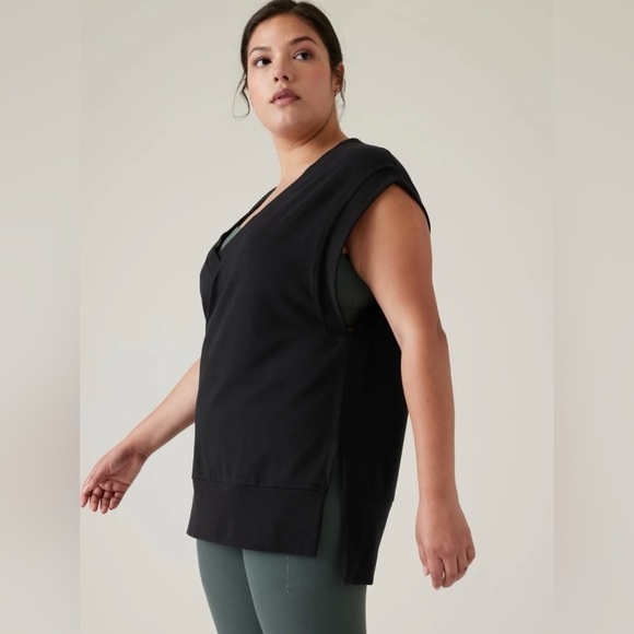 Athleta Retroterry V Neck Sweatshirt Tee - Picture 10 of 14